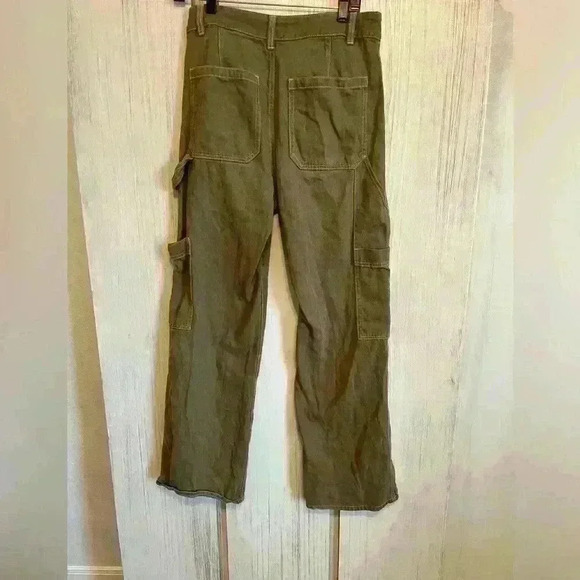 H&M Cargo Pants Women's Size 8 EUR 40 Tan Khaki Utility Pockets 100% Cotton - Picture 4 of 4